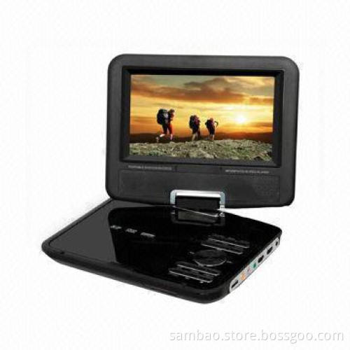 Portable DVD Player with 7-inch TFT LCD Panel, 16:9 or 4:3 Aspect Ratio/ATV/Games/USB/SD Functions